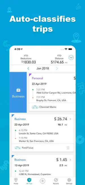 Swift Miles - Mileage Tracker Screenshot 2