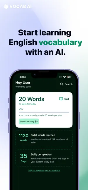 Vocab AI - Learn words with AI Screenshot 2