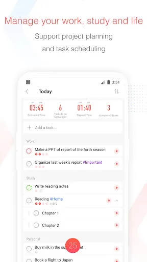 Focus To-Do: Pomodoro & Tasks Screenshot 2