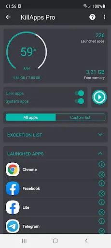 KillApps Cleaner: Close Apps Screenshot 3