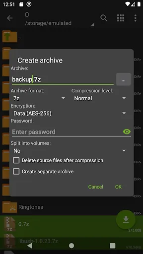 ZArchiver Screenshot 3