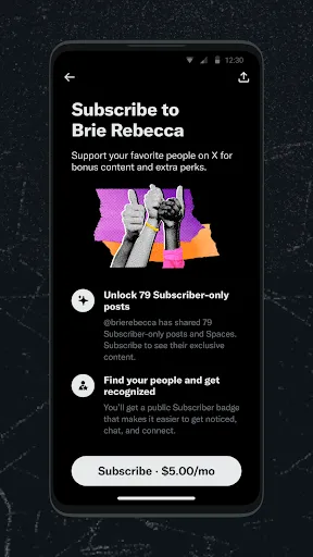 X Screenshot 1